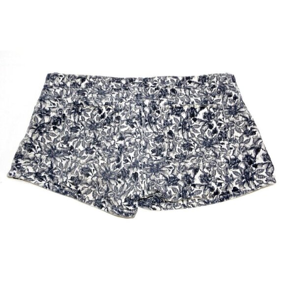 H&M black & white floral print cotton blend shorts woman's size 12 - Picture 5 of 5